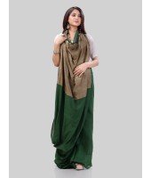 DESH BIDESH Women`s Khadi Cotton Handloom RupSagar Design Saree Without Blouse Piece(Green)